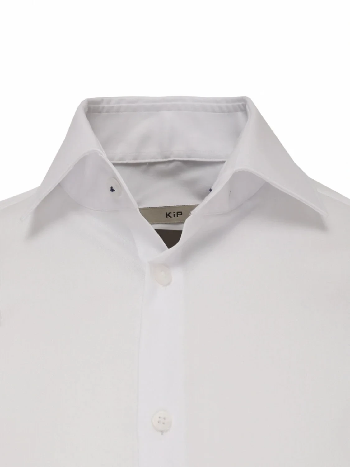 White Plain Regular Fit Weaving Classical 100% Cotton Shirt - 2