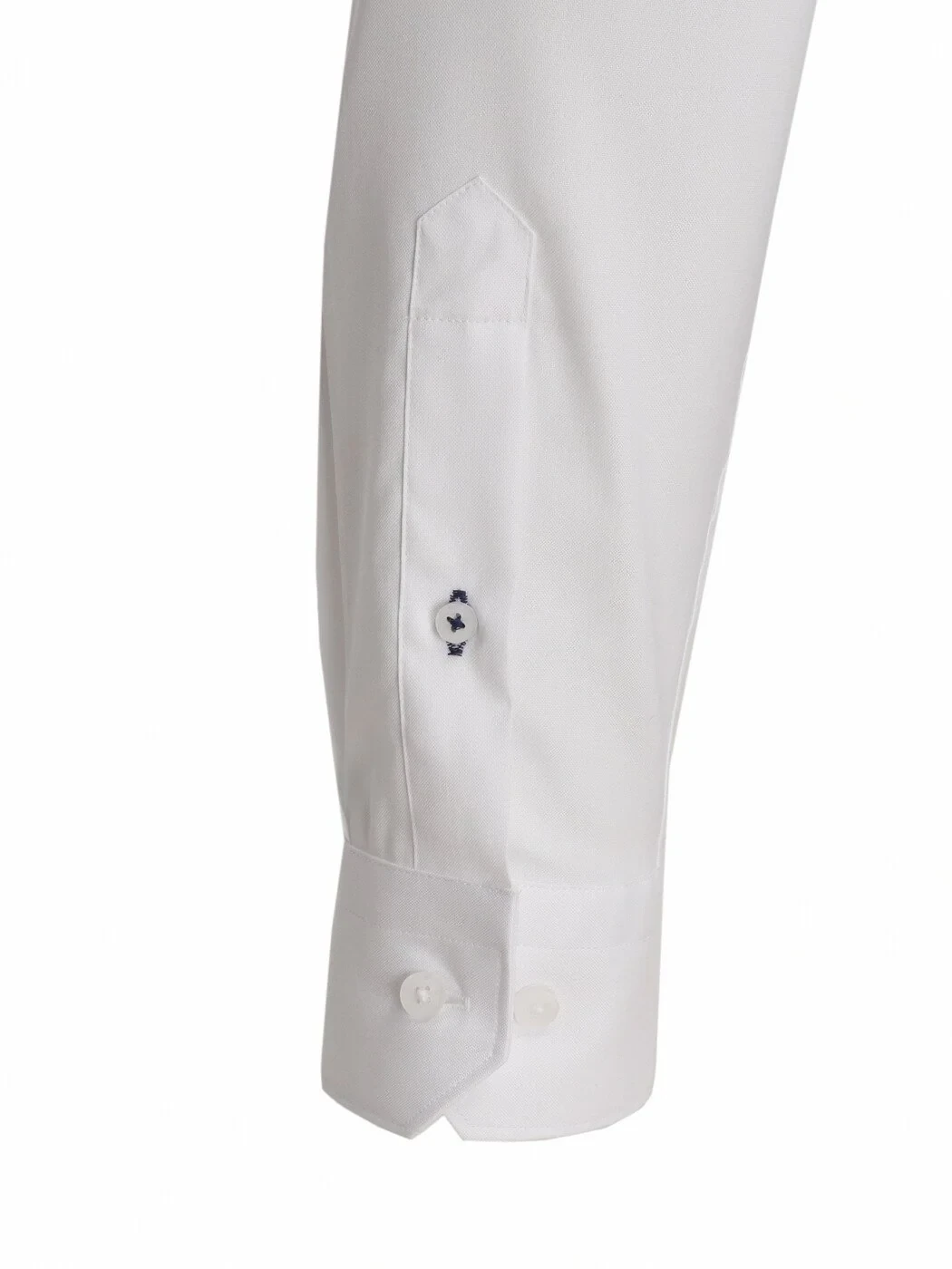 White Plain Regular Fit Weaving Classical 100% Cotton Shirt - 4