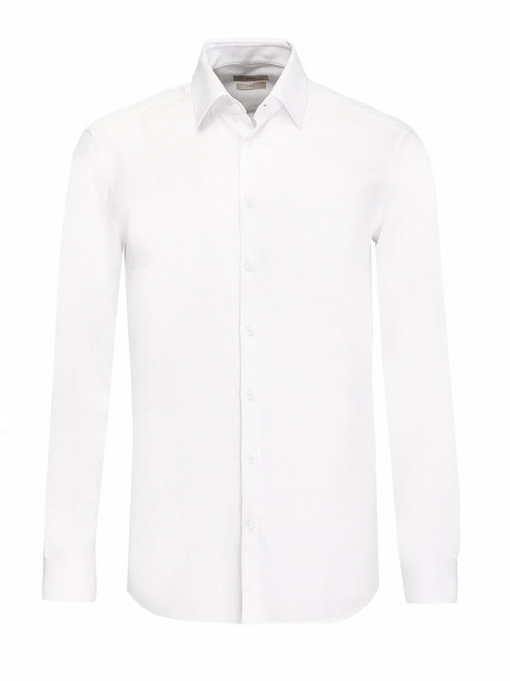 White Plain Regular Fit Weaving Classical 100% Cotton Shirt - 6
