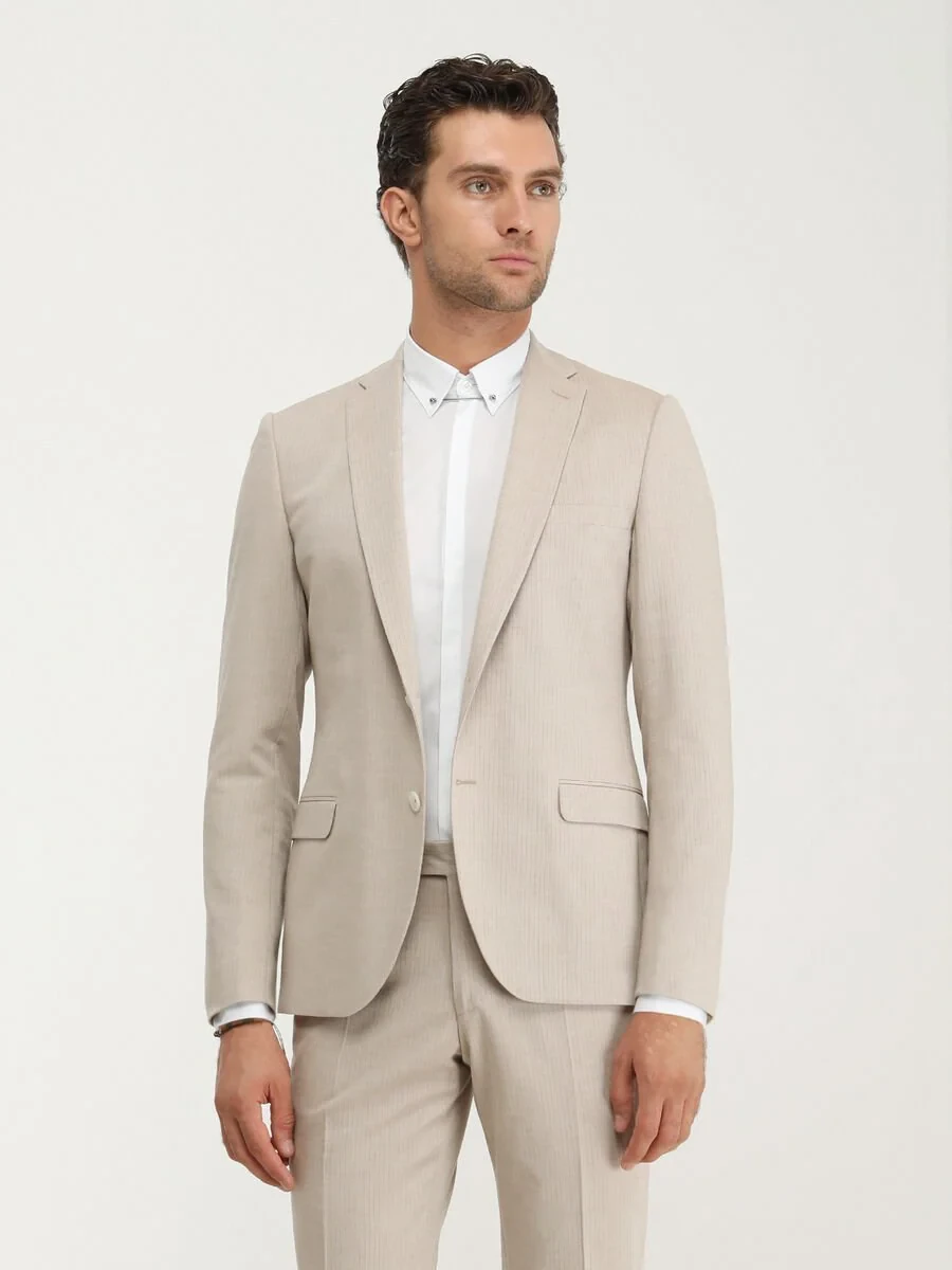 White Plain Slim Fit Flat Cuff Classic Collar Tuxedo Shirts - 4