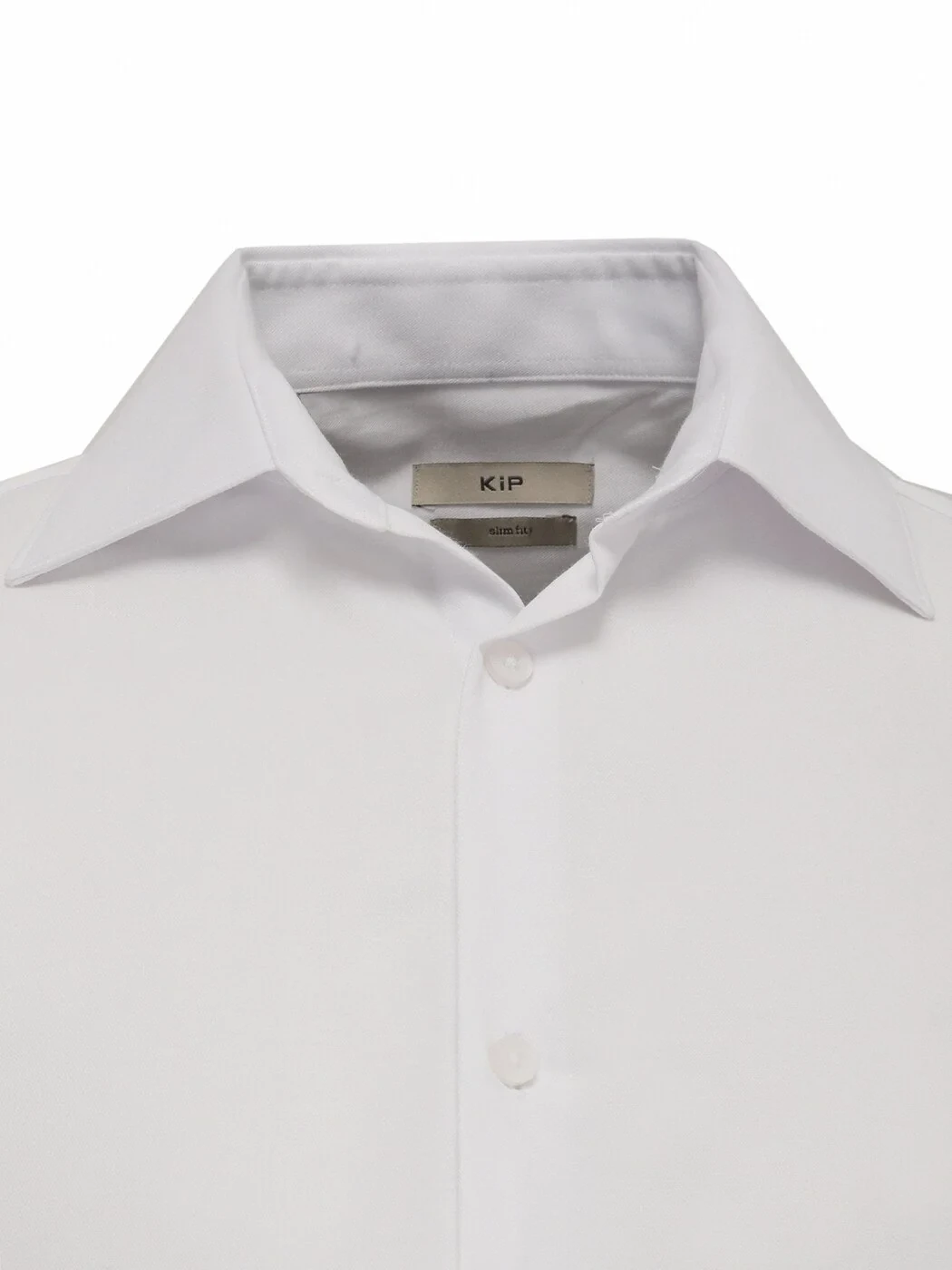 White Plain Slim Fit Weaving Classical Cotton Blended Shirt - 2