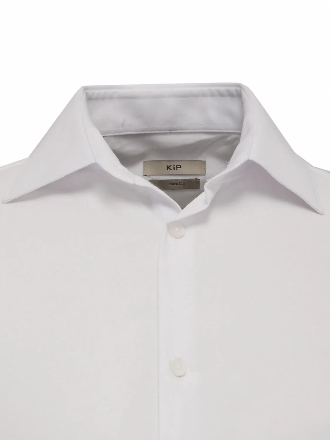 White Plain Slim Fit Weaving Classical Cotton Blended Shirt - 2