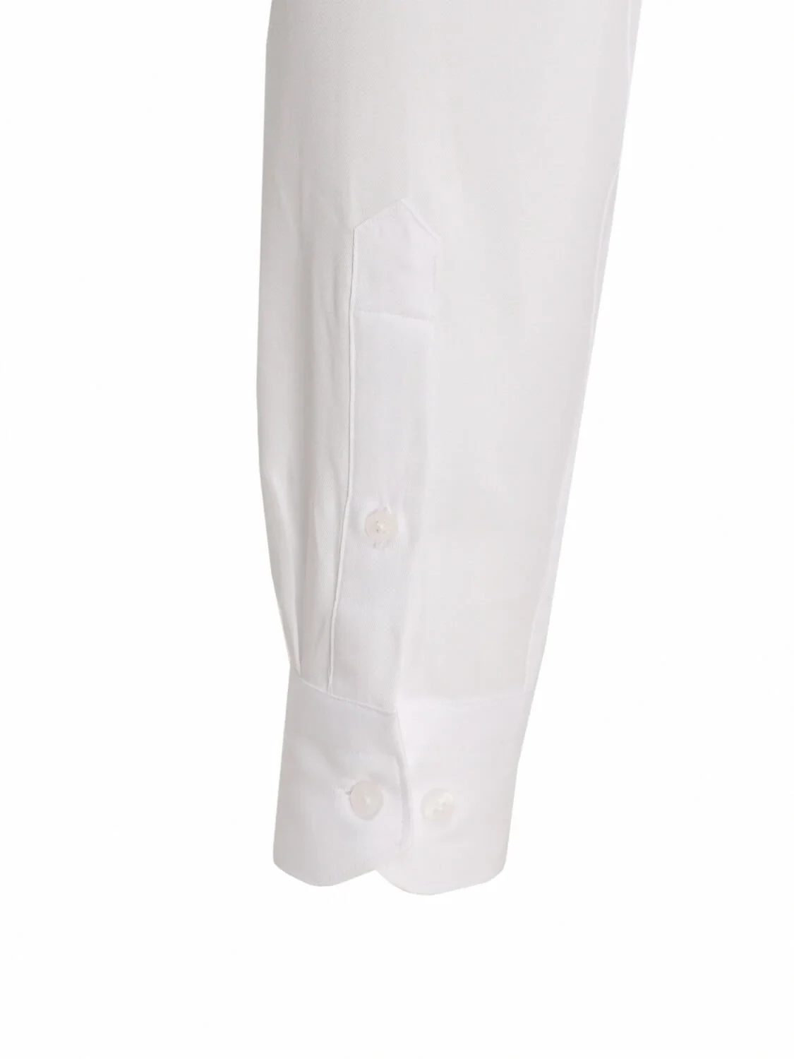 White Plain Slim Fit Weaving Classical Cotton Blended Shirt - 4