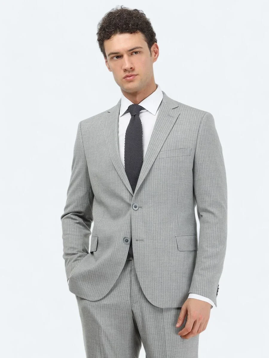 White Plain Slim Fit Weaving Classical Cotton Blended Shirt - 4