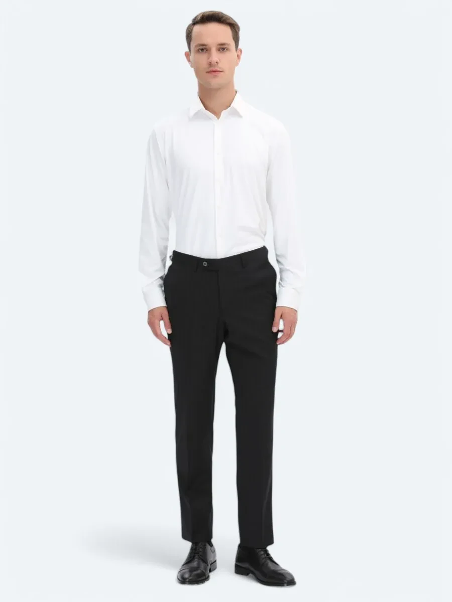 White Regular Fit Knitting Casual Shirt - 2