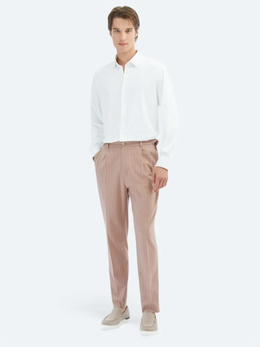 White Regular Fit Knitting Casual Shirt - 2