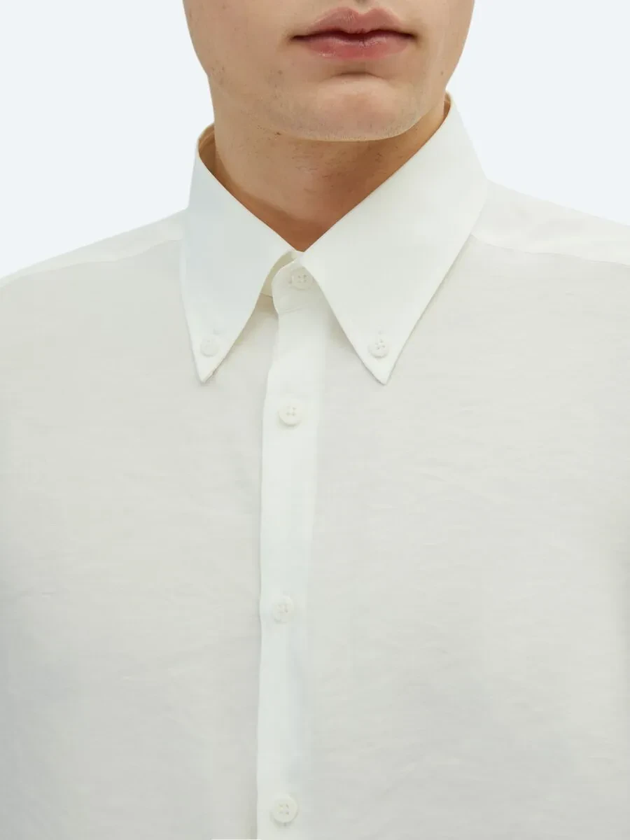 White Regular Fit Weaving Casual Shirt - 4