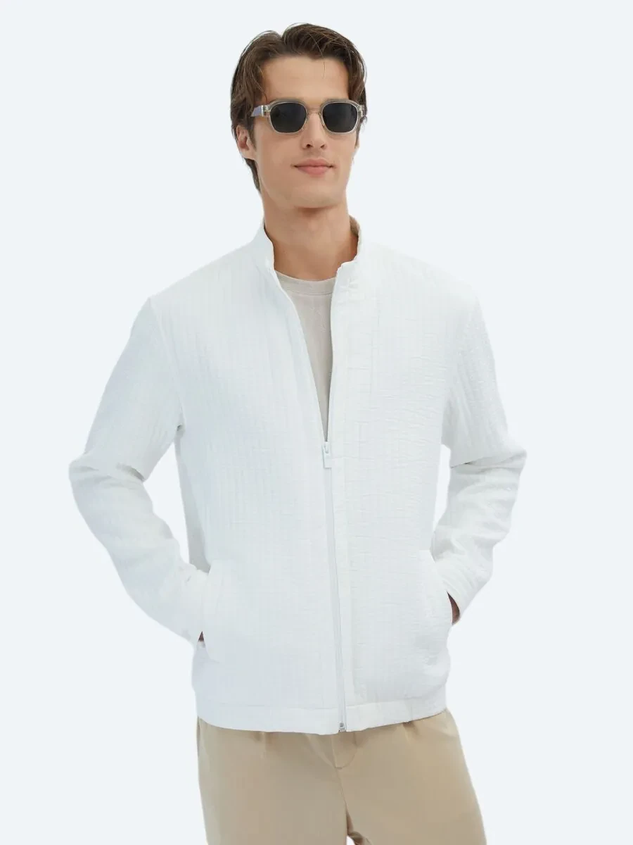 White Weaving Coat - 1