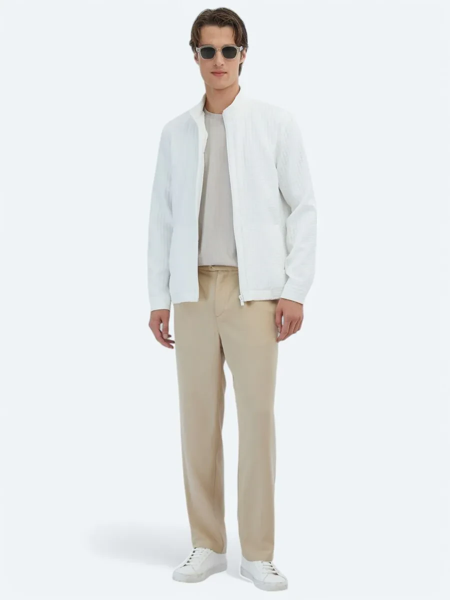 White Weaving Coat - 2