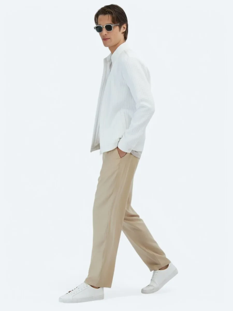 White Weaving Coat - 3