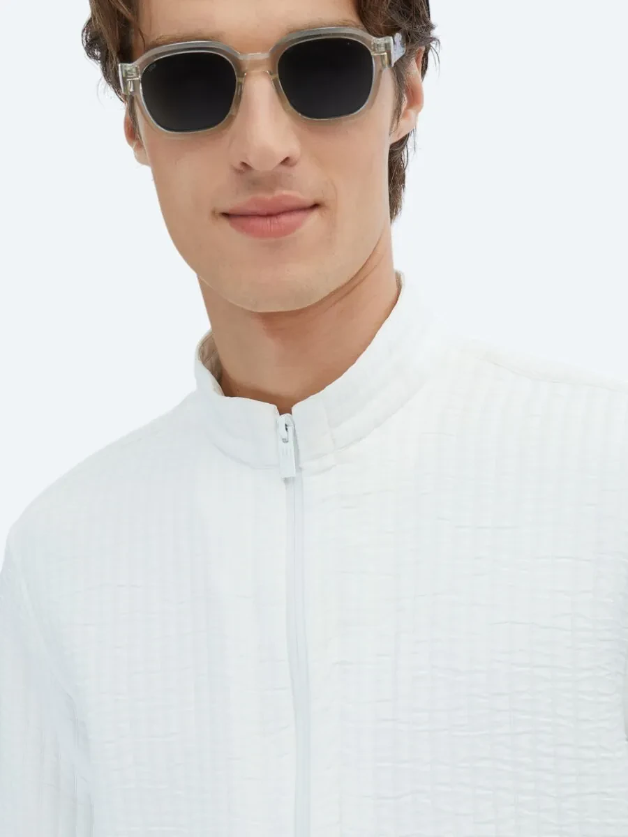 White Weaving Coat - 5