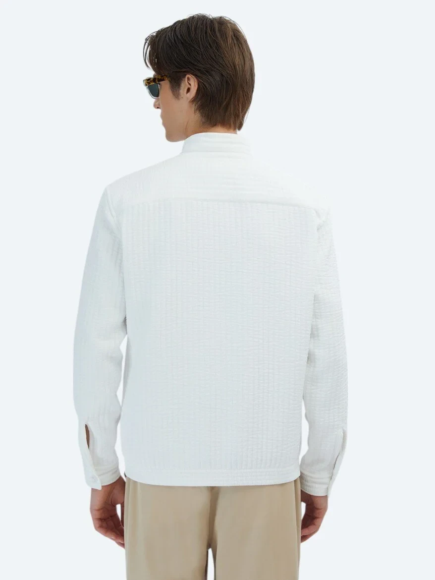 White Weaving Coat - 7