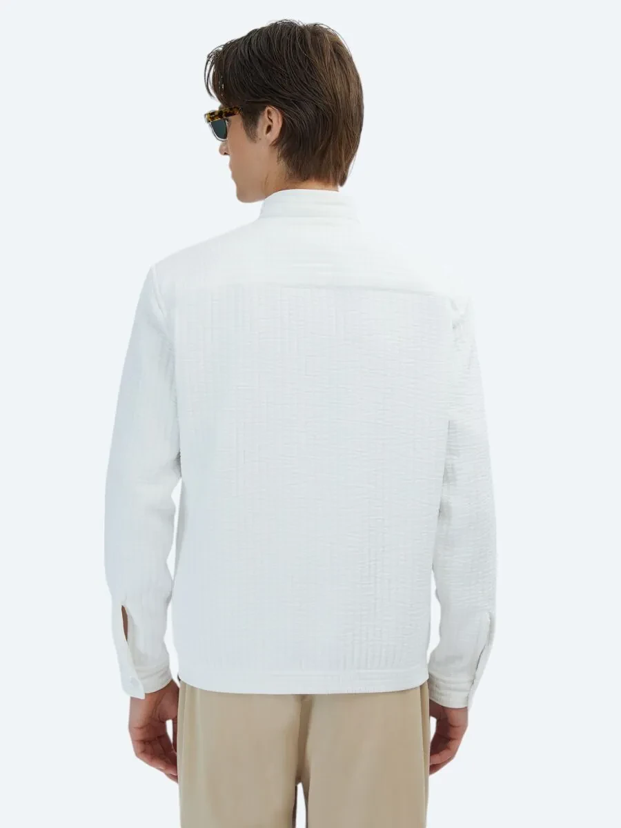 White Weaving Coat - 7
