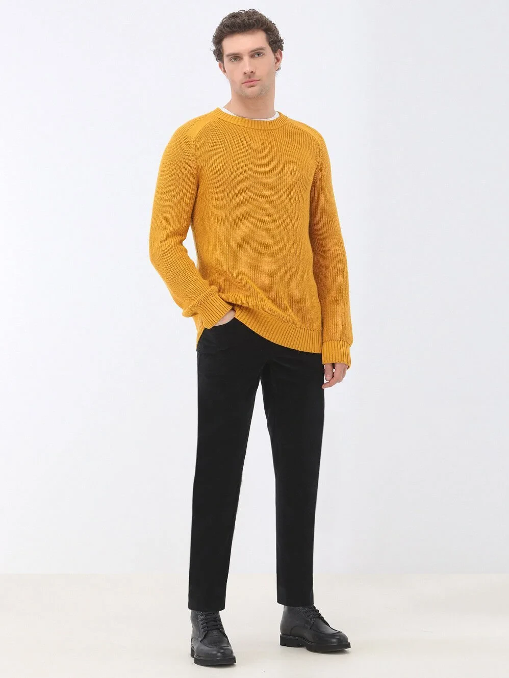 Yellow Knitwear Sweatshirt - 2