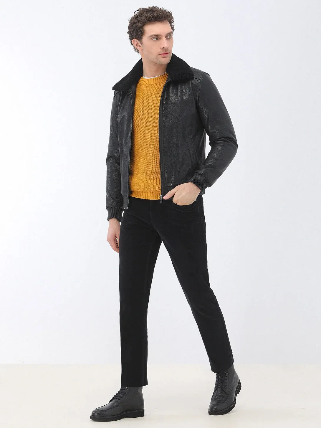 Yellow Knitwear Sweatshirt - 3