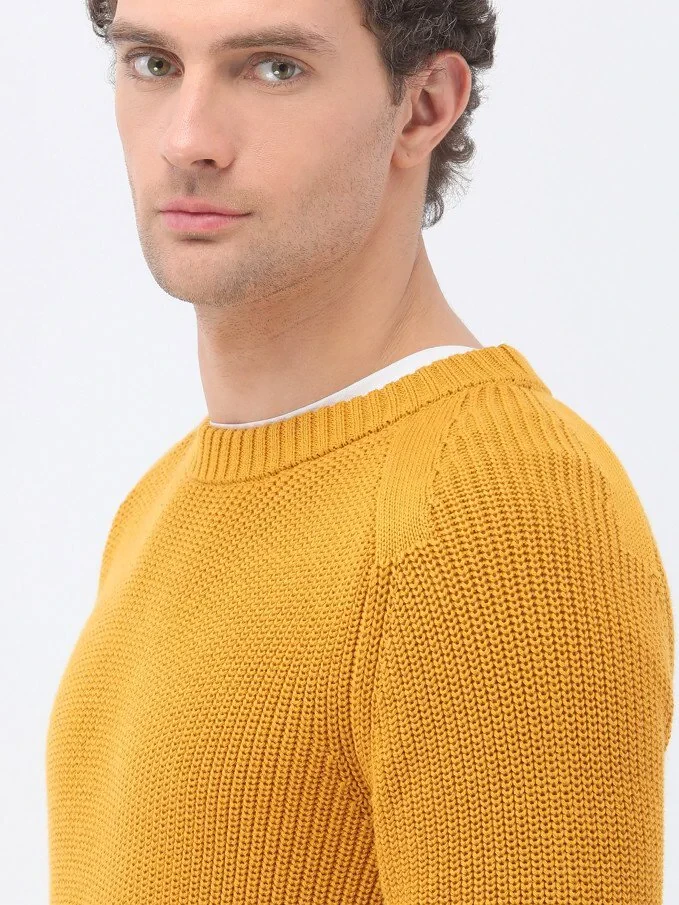 Yellow Knitwear Sweatshirt - 5