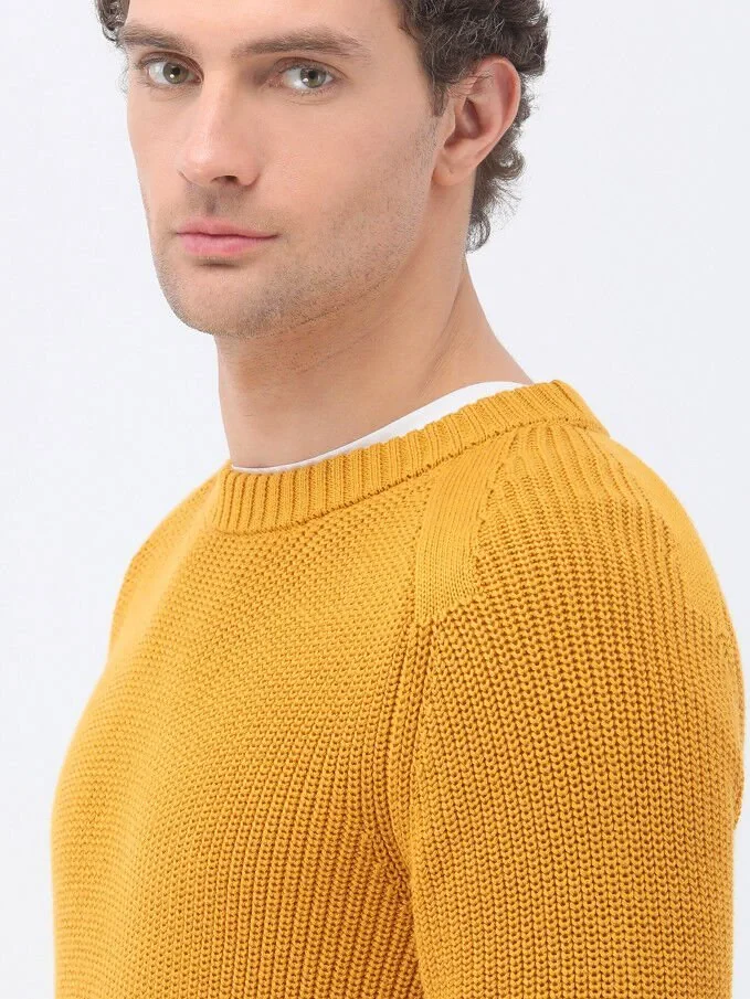 Yellow Knitwear Sweatshirt - 5