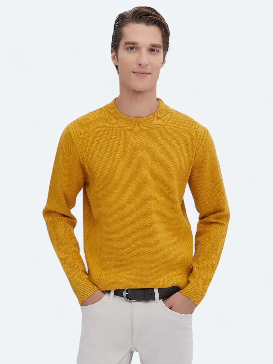 Yellow Knitwear Sweatshirt - 1